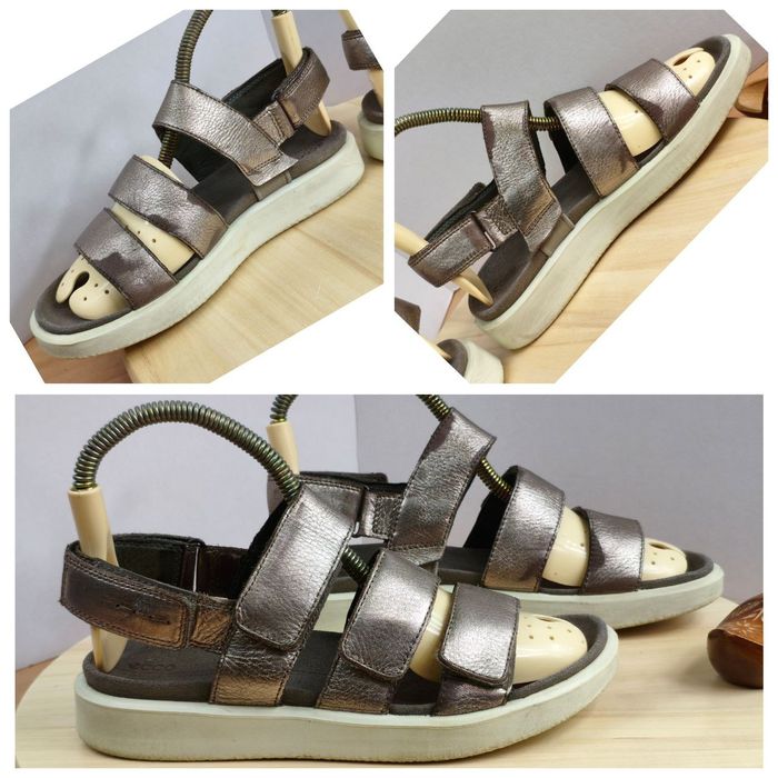 Sandały r.36 Ecco Flowt damskie skórzane na rzep