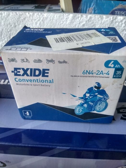 Акумулятор EXIDE 12 вольт 4А скутер Хонда, Ямаха, Вайпер,