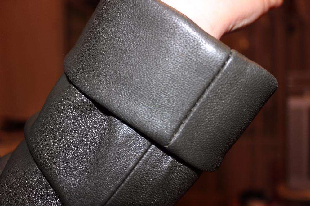 Кожаное пальто с норкой,р.М. Безупречное качество!