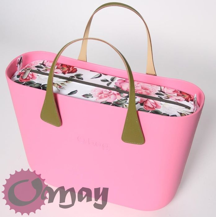 organizer do OBAG STANDARD kwiaty róże dzikie KHAKI 2 kieszenie OMAY