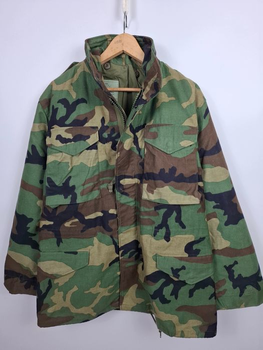 Komplet wojskowy Woodland M65 BDU spodnie kurtka US Army Medium Long