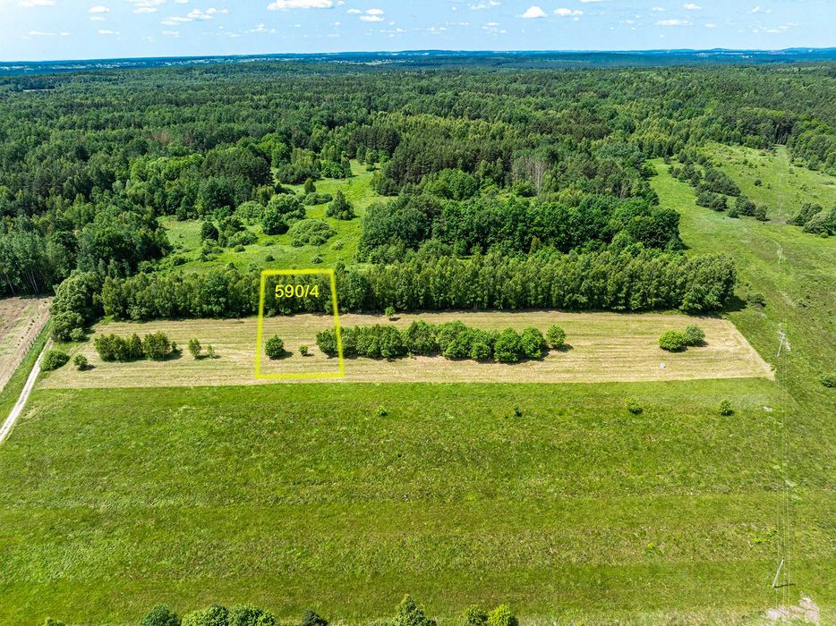 Działka BUDOWLANA o pow. 1251m2 okolice BORKOWA - 20 minut od KIELC