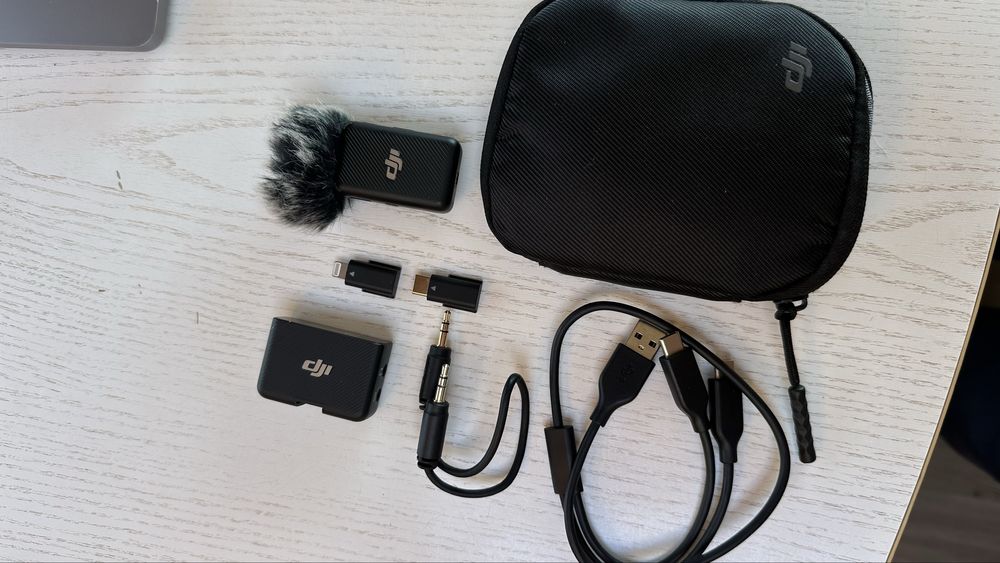 DJI MIC 1 TX + 1RX em bom estado com lavalier mic Rode