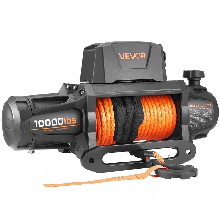 Wyciągarka elektryczna vevor 4500 kg 12v dc ip67 linia syntetyczna