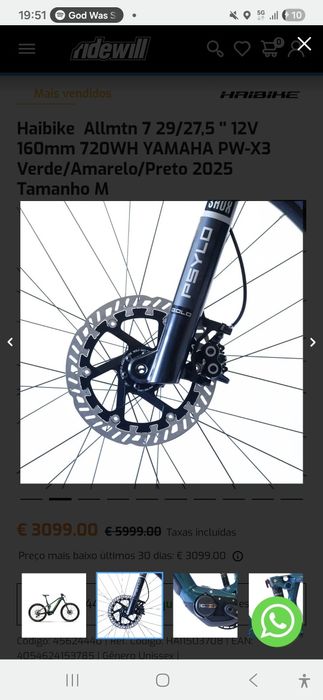 Bicocleta Eléctrica Yamaha Haibike