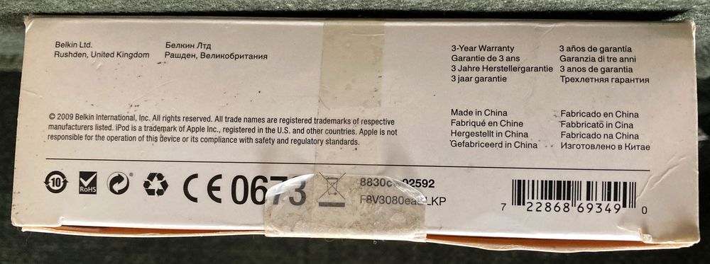 Transmissor Belkin TuneCast II (para leitor de MP3 no carro) (novo)