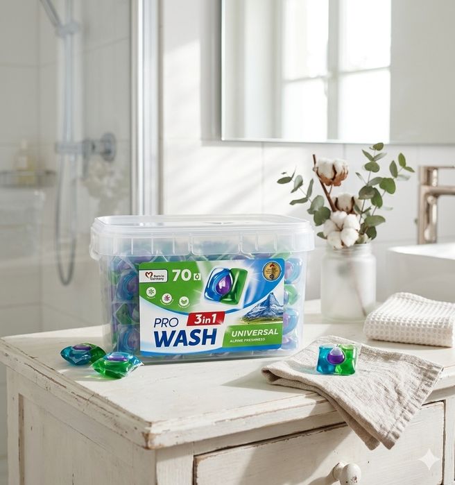 70 капсул для прання Pro Wash універсальні капсули