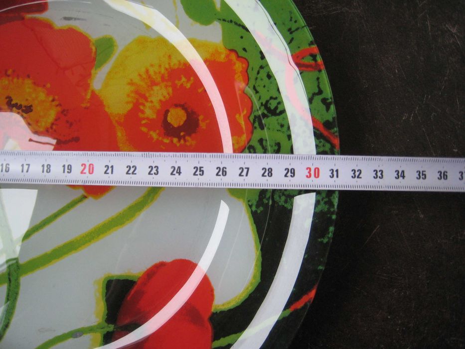 Блюдо кругле скляне діаметр 31 см