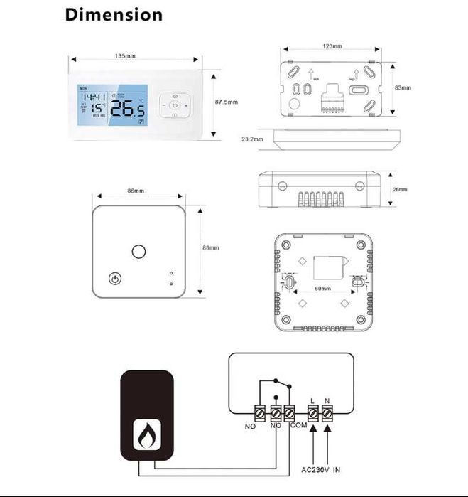 Програматор для котла, безпровідний Wi-Fi термостат