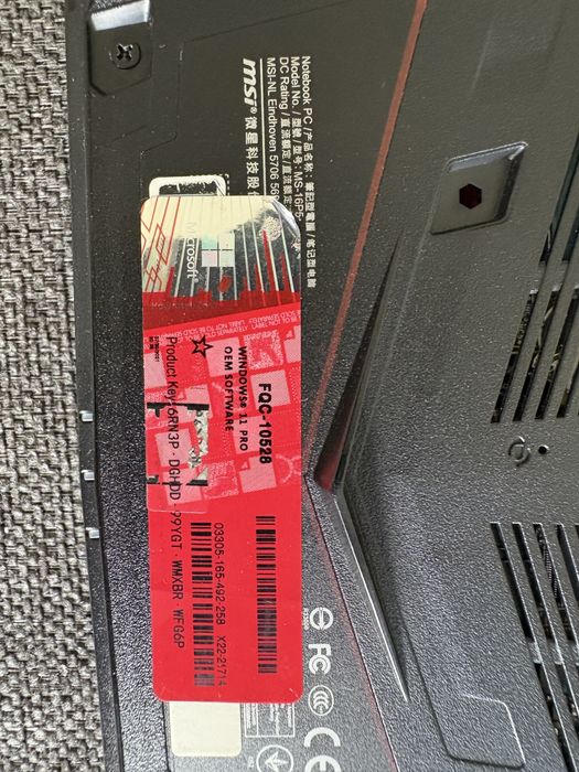 Portátil MSI Leopard (avaria motherboard)