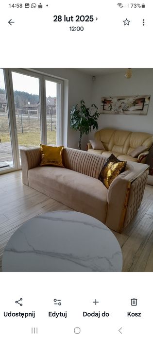 Kanapa Glamur stal nierdzewna.