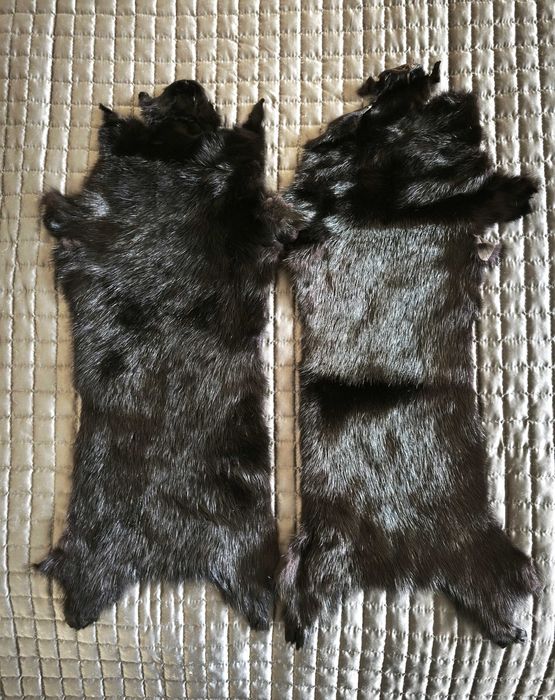 Futro czarne pełna norka, stan idealny +2 skórki gratis