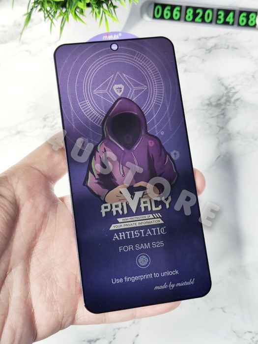 Защитное стекло Mietubl на Samsung S24 анти шпион захисне скло