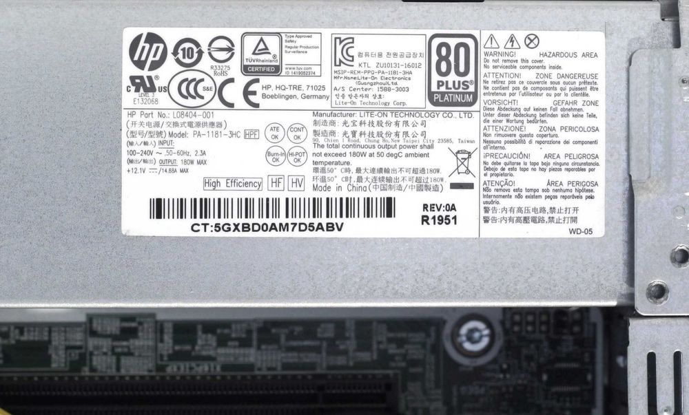 Десктоп HP ProDesk 600 G5 SFF (i5-8500/8GB DDR4/m.2/WIN/БП 180Вт)