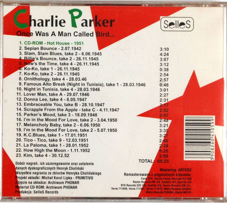(CD) Charlie Parker - Once Was A Man Called Bird
