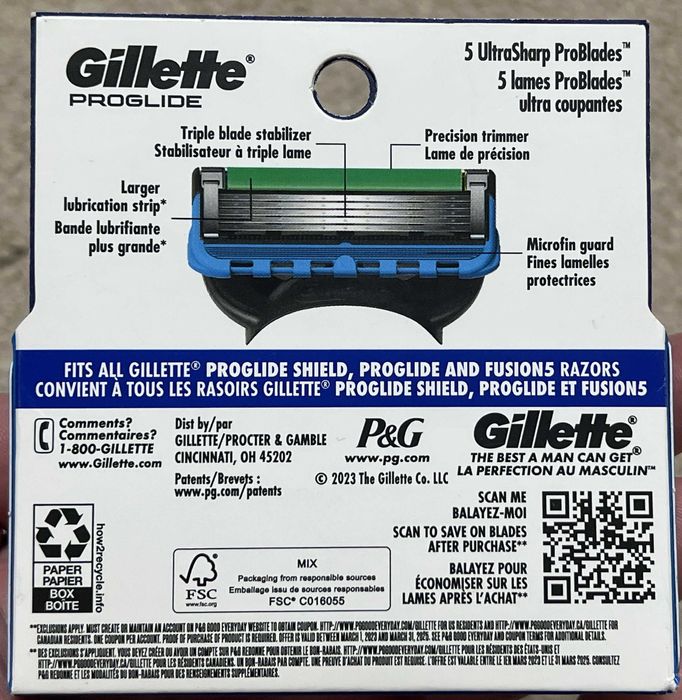 Лезвия оригинал из США Gillette Mach3  4шт картриджи