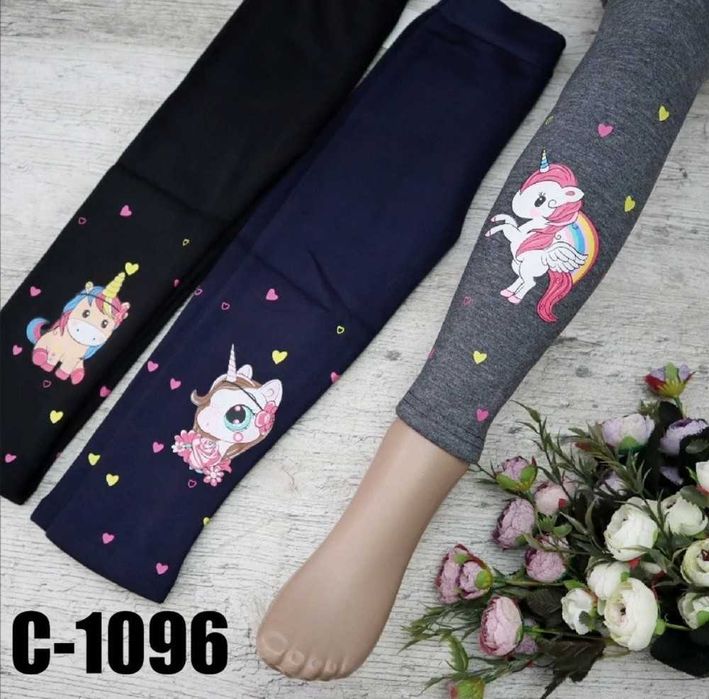 Якісні зимові лосини на меху з єдинорожками фірми Малиш