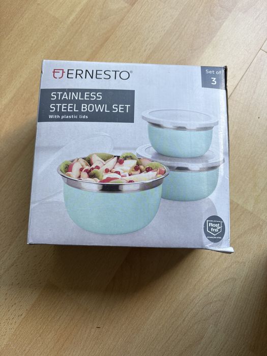 Zestaw 3 misek niebieskie