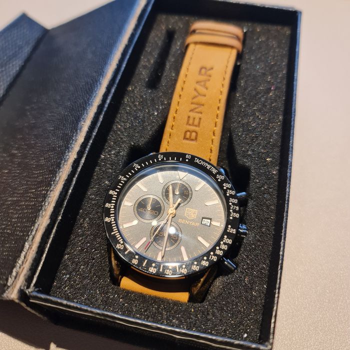 Relógio de Pulso Benyar - Analógico com Pulseira de Couro