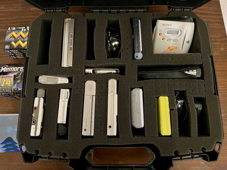 Conjunto Minidisc (MD) Sony, JVC, Panasonic, discos