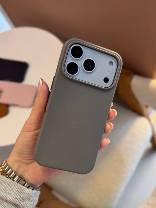 Шкіряний чохол для айфон 16 / 17 про макс чехол для iPhone Pro Max кожа Leather Case MagSafe
