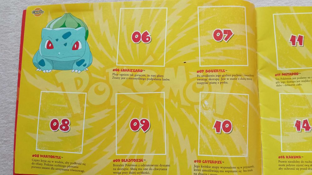 Album pokemon chipita na naklejki