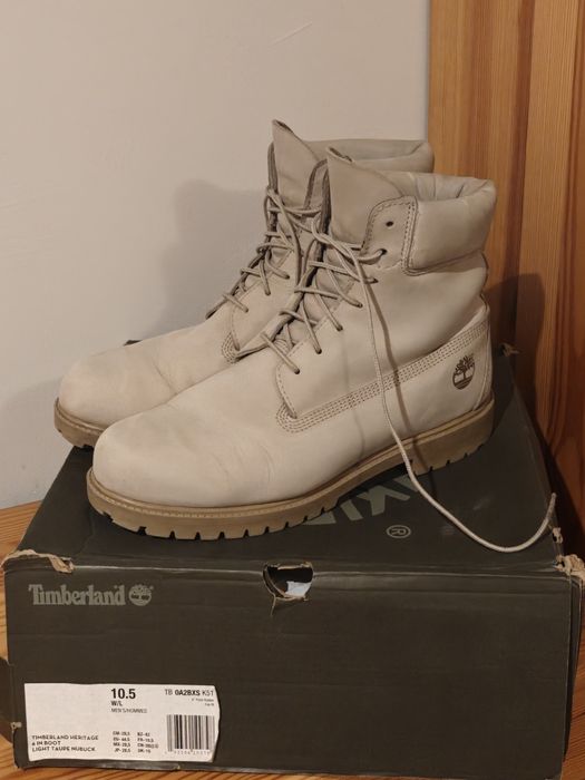 Buty Timberland Premium 6 inch r. 44,5 28,5cm szare Light Taupe nubuck