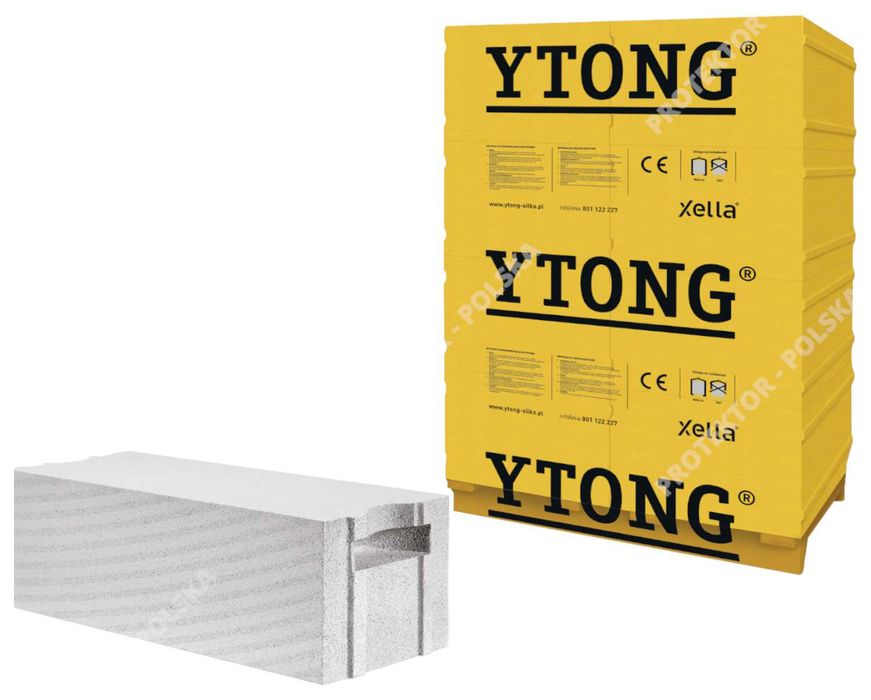bloczek YTONG 24cm cegła pustak beton komórkowy suporex xella kl.600