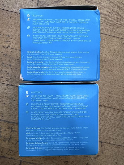 Conjunto de 2 Amazon Echo Dot 5ª Geração Bloqueadas