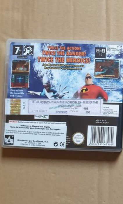 Caixa Nintendo Ds. The Incredibles