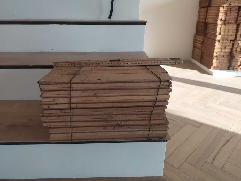 Podłoga parkiet bukowy i  brzozowy