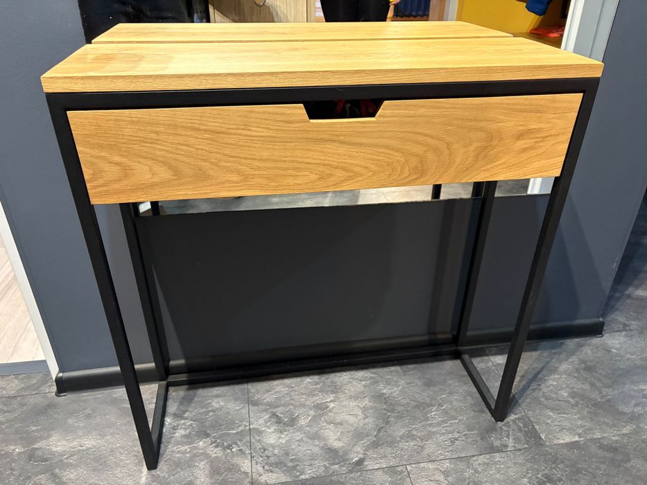 Konsola czarna, dębowa