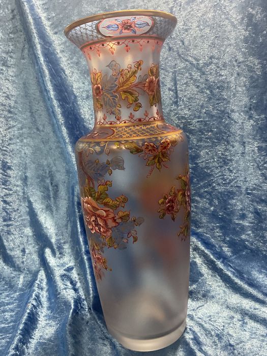 Vaso cristal Atlantis peça assinada altura 32 cm
