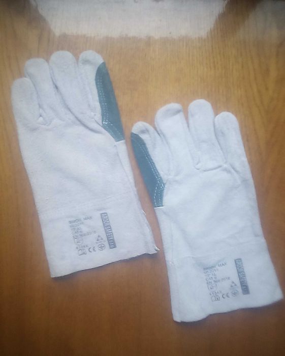 Рукавиці робочі зелені 5 пальців