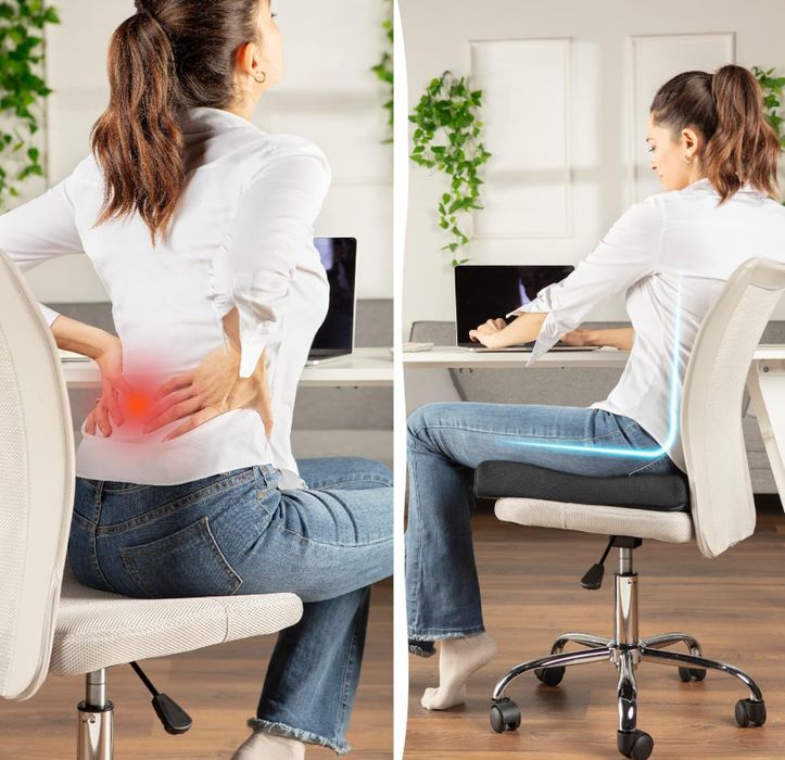 Flowen Poduszka ortopedyczna memory na krzesło biurowe, do auta