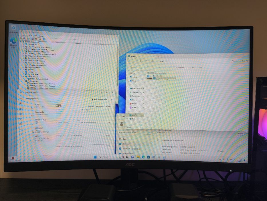 PC Gaming R5 4060RTX 16 Ram + Ecrã + Periféricos 3x S/ Juros