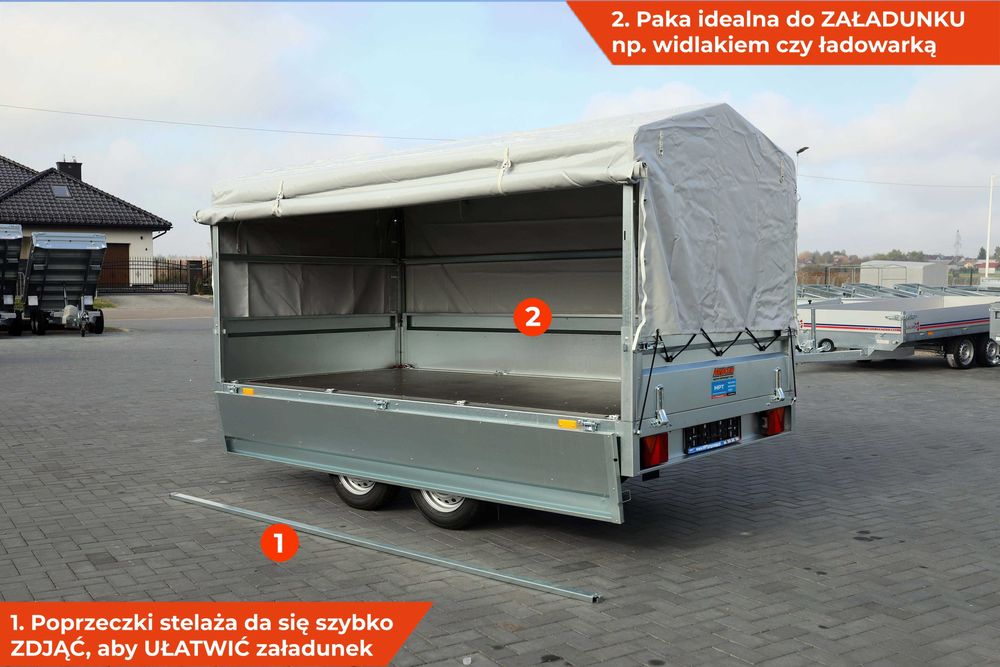 Przyczepka z plandeką koła pod spodem Neptun Nordica 302 x 151 x 40 FV