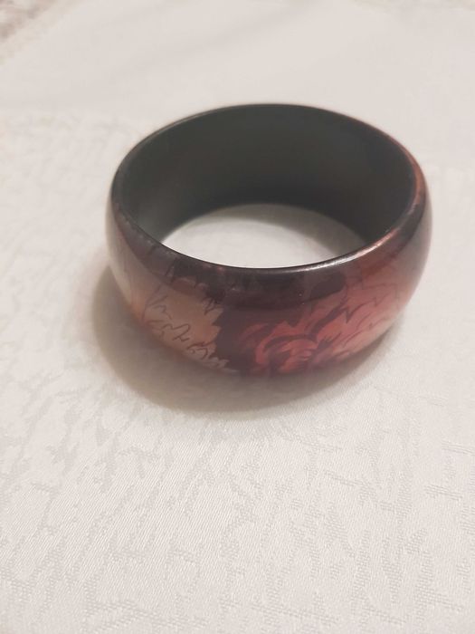 Bransoletka czarna bordowa różowa