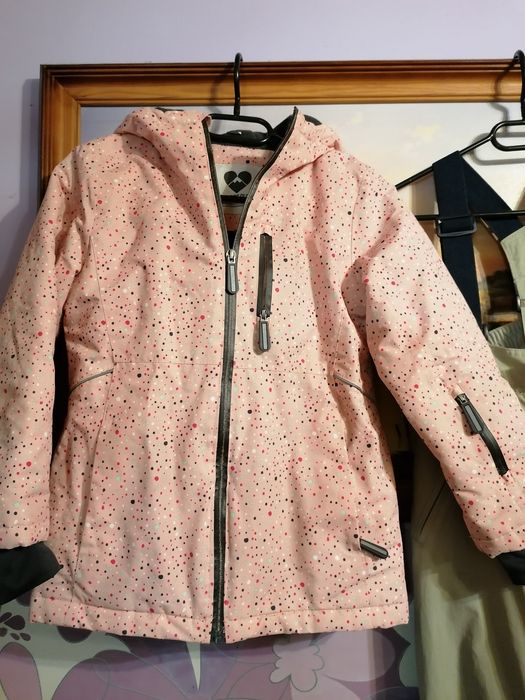 Kombinezon zimowy dziewczęcy dwuczęściowy roz 122 /128