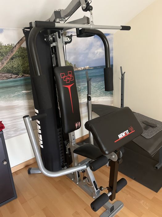 Máquina de musculação multifunções com torre de pesos até 120 kg