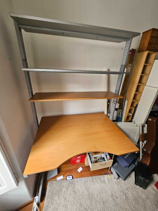 Ikea Jerker desktop with shelves and accessories
