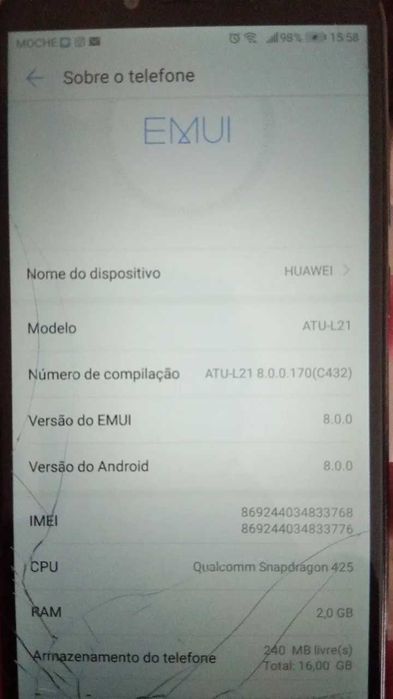 Huawei Preto 13Mp