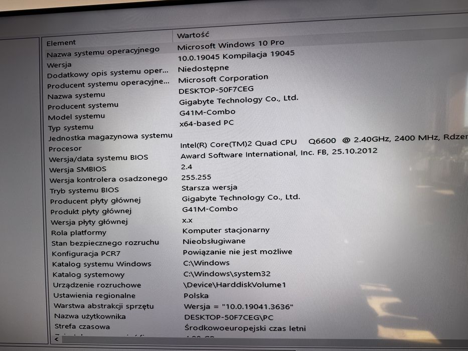 Komputer pc 4gb ram 2 dyski