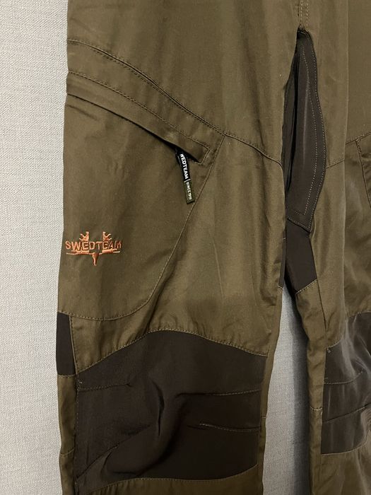 SwedTeam woskowane spodnie myśliwskie trekkingowe