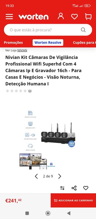 Kit de videovigilância