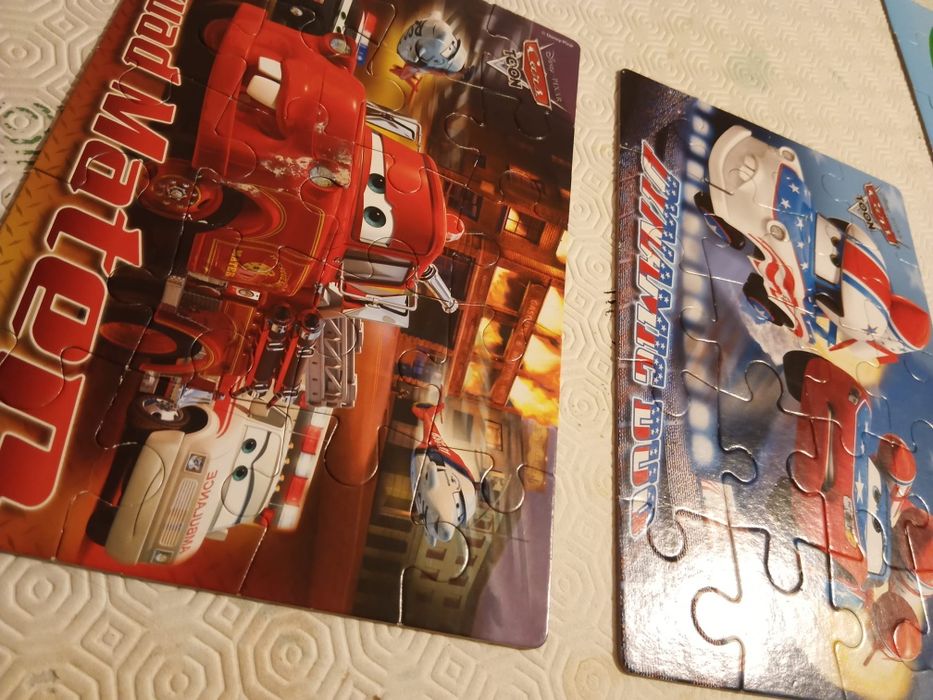 Lote 4 puzzles infantis carros