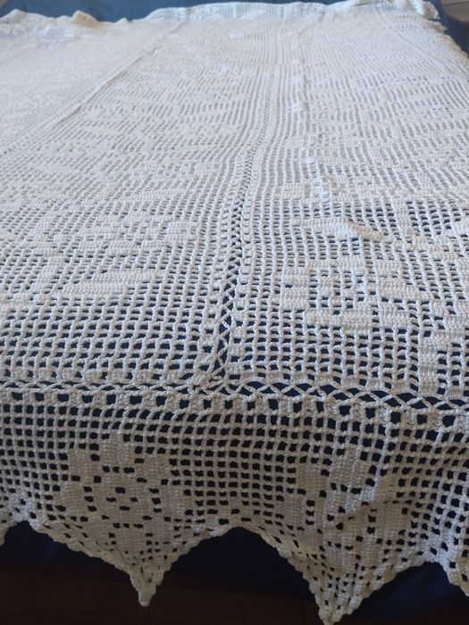 Colcha crochê cama solteiro