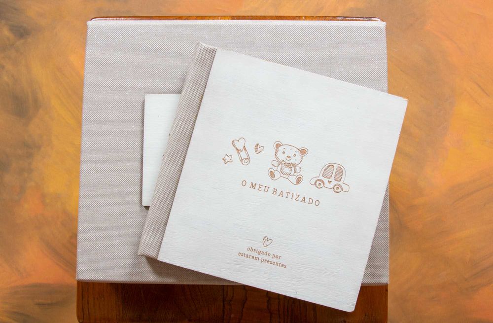 Caixa mais book de honra para batizado