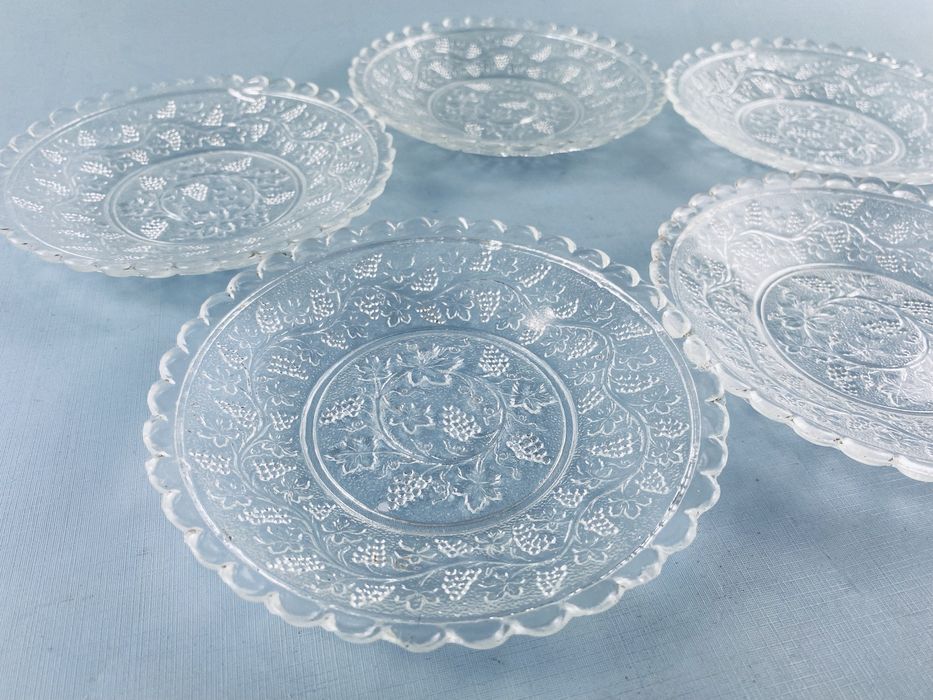 Talerzyki deserowe szklne winogrona