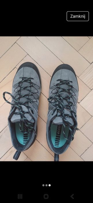 ECCO Buty trekkingowe damskie szare skórzane gore-tex 36